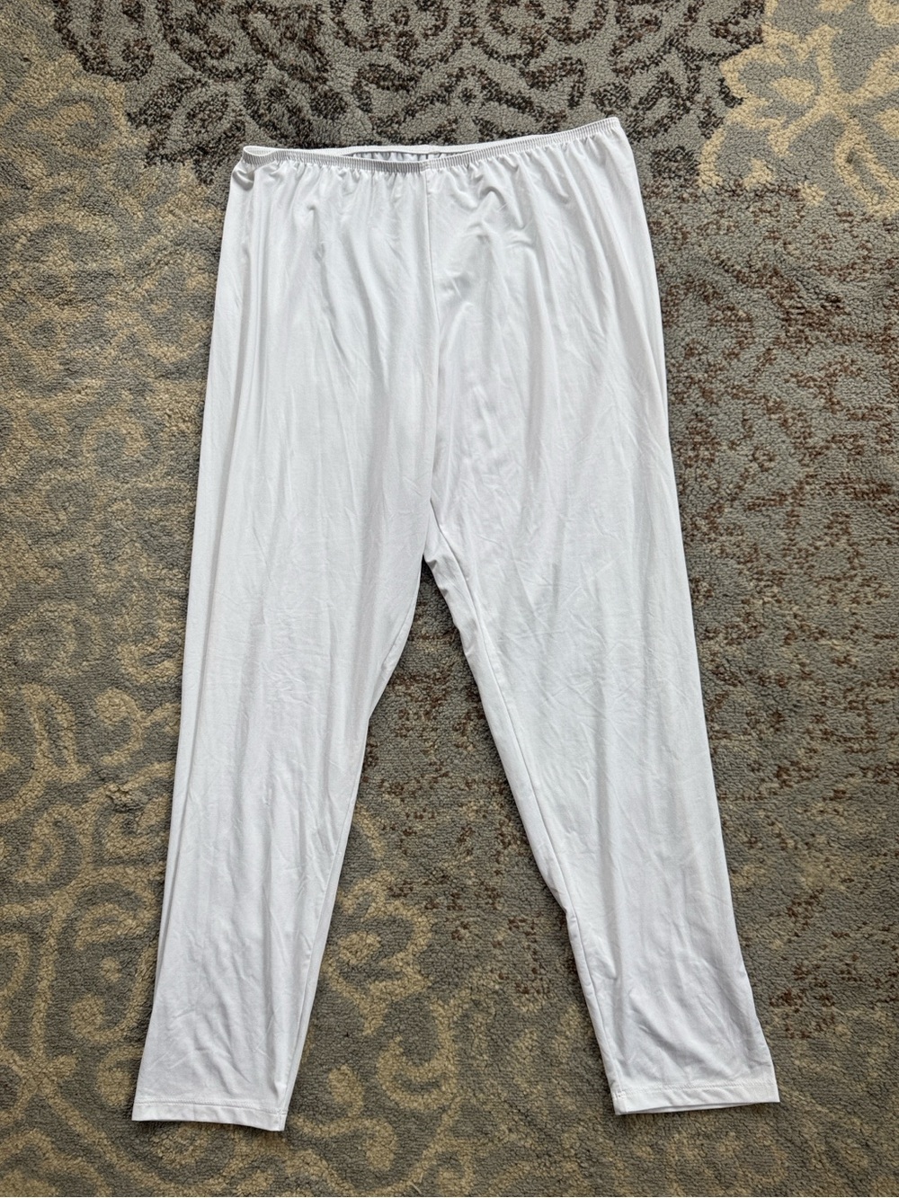 Vintage Cuddl Duds Satin Pajama Pants White XXL